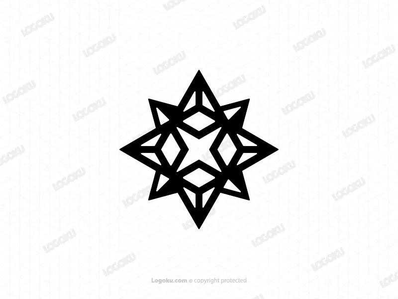 Bussola Shuriken Stella Triangolo Geometrico Identità Logo