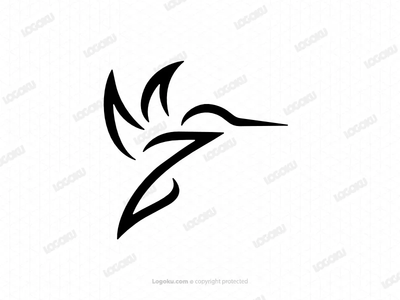 Einfaches Colibri-logo Mit Dem Buchstaben Z