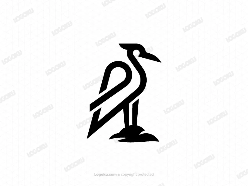 Bellissimo Logo Black Stork Mark