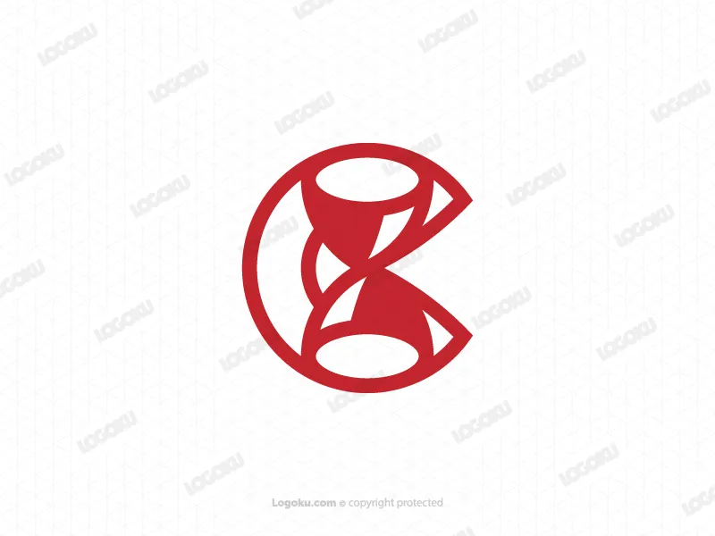 Stilvolles Logo Mit Dem Buchstaben C Und Sanduhr