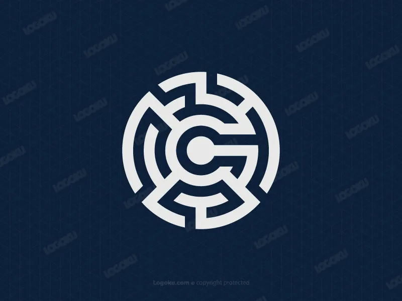 Abstraktes Labyrinth-logo Mit Dem Buchstaben G
