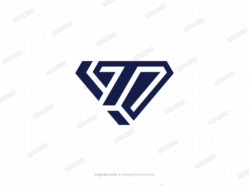 Einfaches Diamant-buchstaben-t-logo
