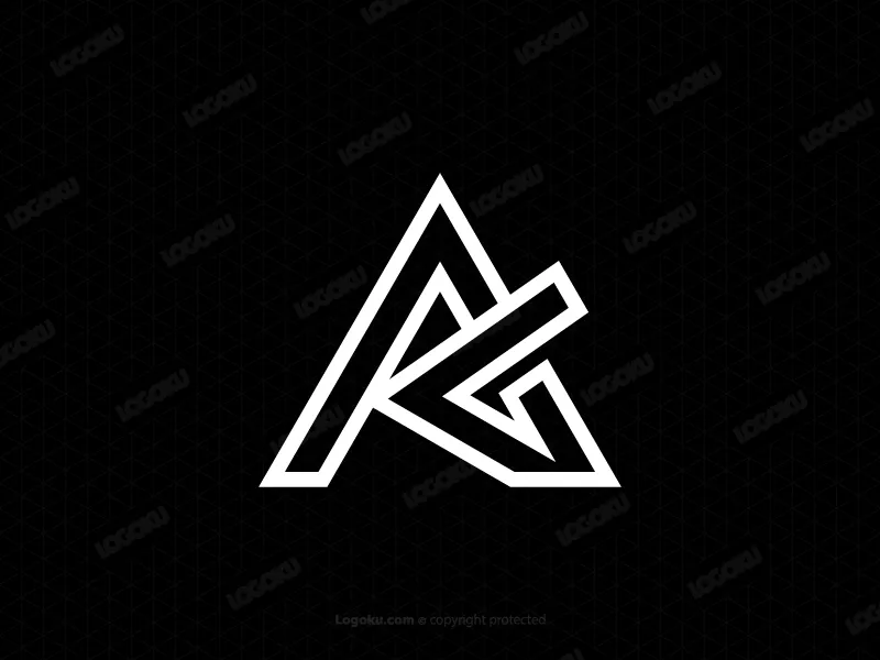 Sportliches Ag Ga Buchstabenmonogramm-logo