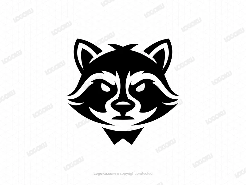 Cooles Logo Mit Wütendem Waschbärgesicht