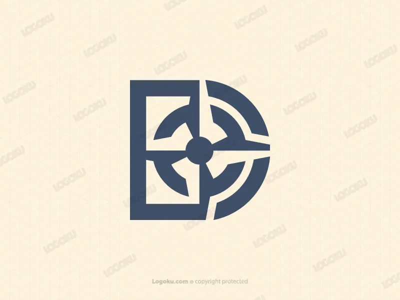 Modernes Kompass-logo Mit Dem Buchstaben D