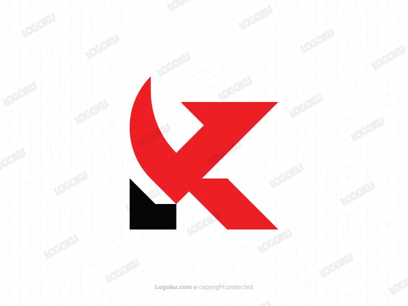 Logo Mit Nashornkopf Und Buchstabe K