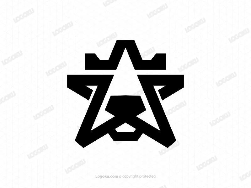Löwenlogo Mit Königskrone