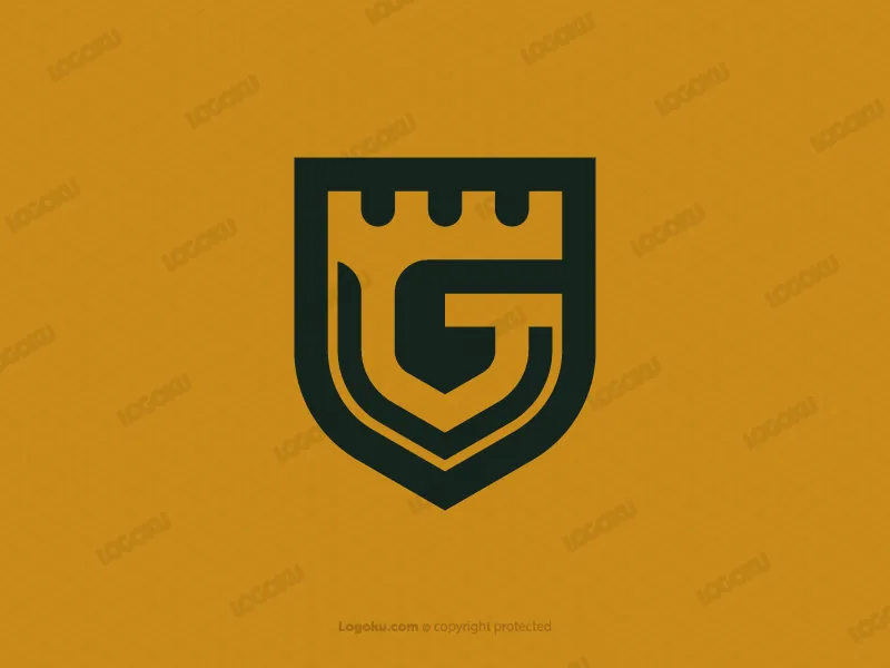 Logo Mit Einfachem Buchstaben G Und Burgschild