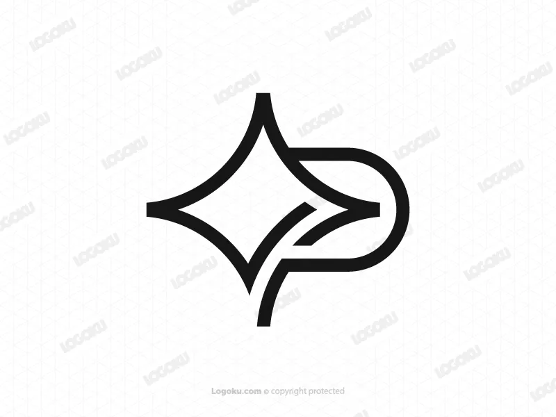 Sternlogo Mit Buchstabe P