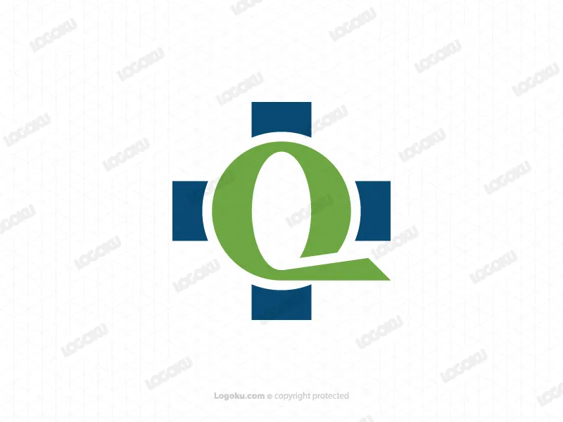 Logo Mit Medizinischem Kreuz (buchstabe Q)