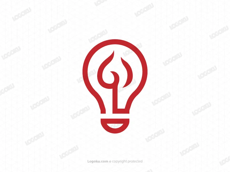 Fire Lightbulb Logo