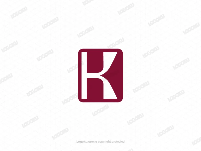 Negativer Raum Des Buchstabens K