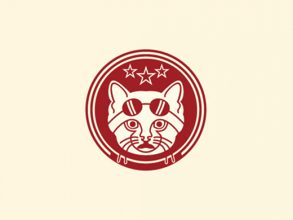 Cute Cat Pilot Logo