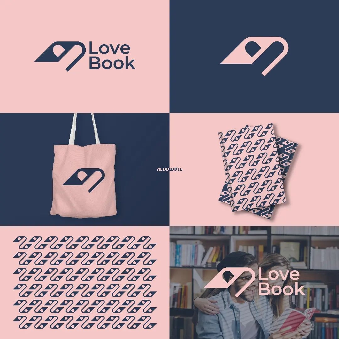 Love Book Logo Design Concept