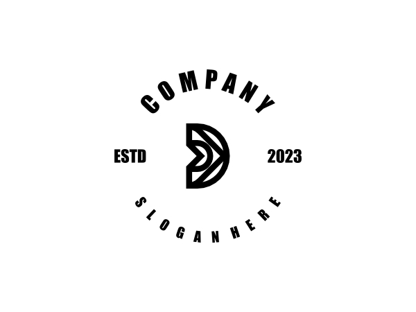 Letter D Line Logo Monogram