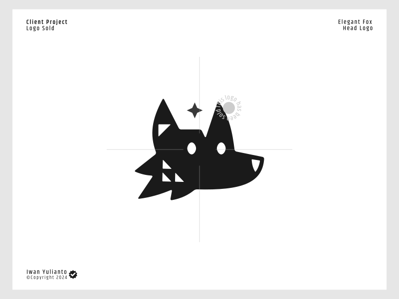 Elegant Fox Head Logo (Client Project)