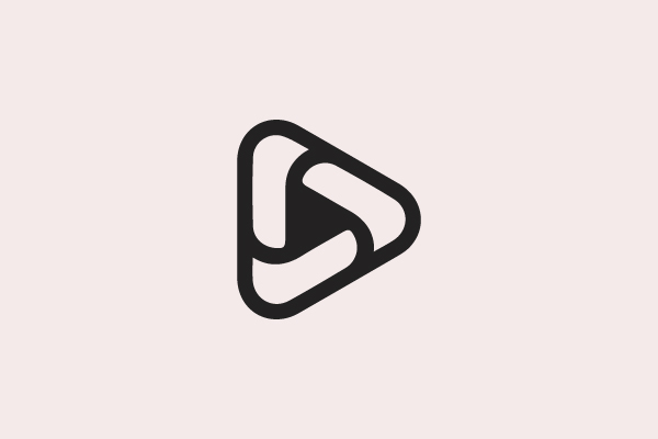 music play button logo design