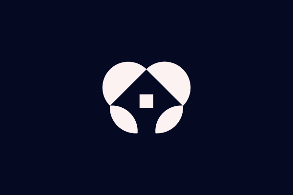 heart home, real estate or constrution logo