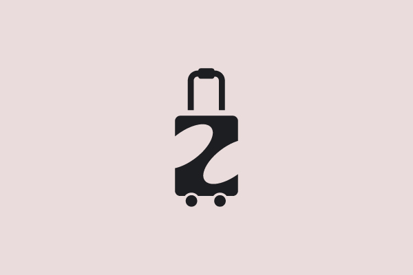 letter travel bag or tour logo