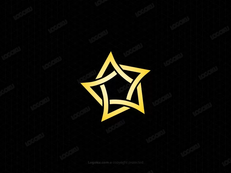 Logotipo De Estrella Dorada 7